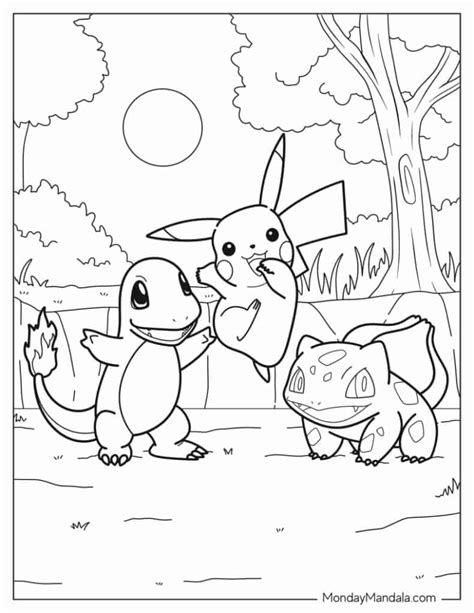 pokemon coloring page for kids|Pokemon Coloring Pages (35+ Easy and Free Printable PDF)